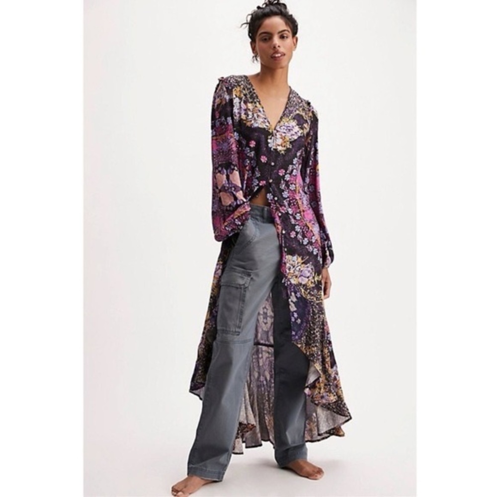 Free People Marais Printed Midi Dress